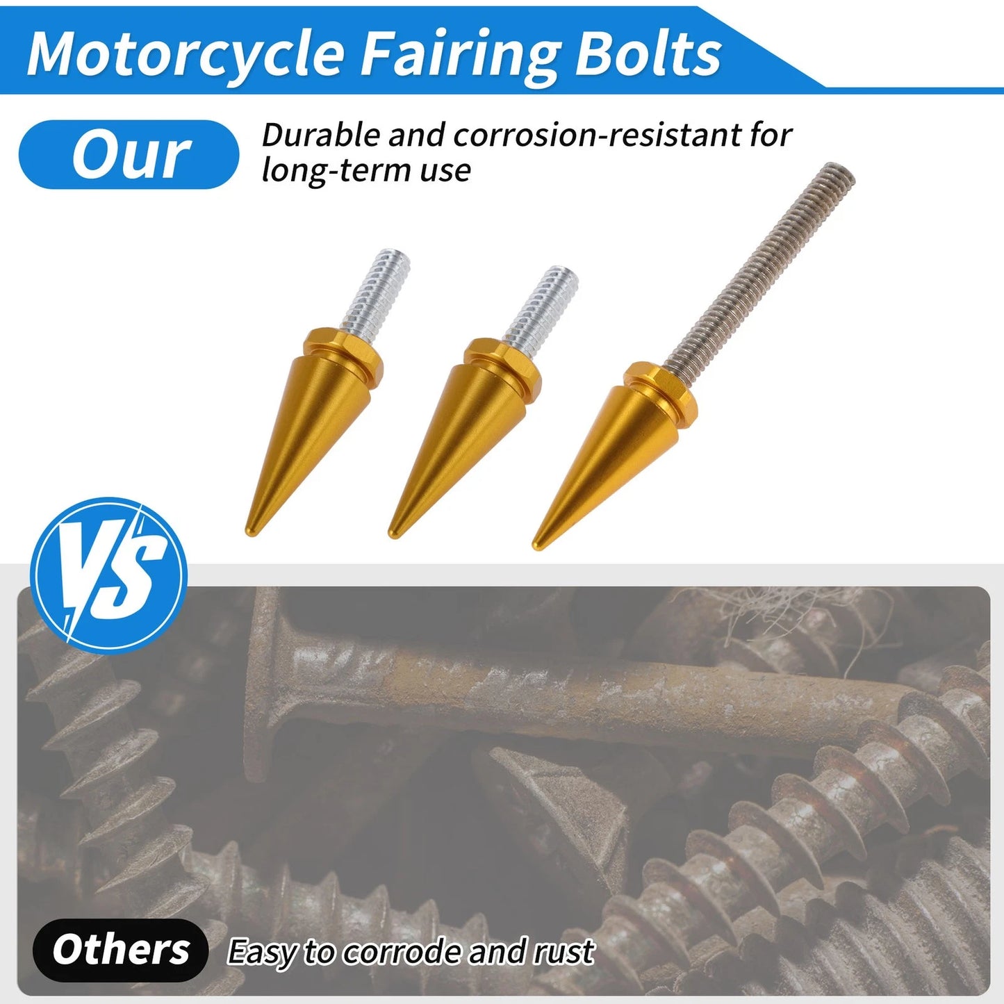 Windshield Bolts Gold Tone for Harley Davidson Touring Freewheeler/ Tri Glide