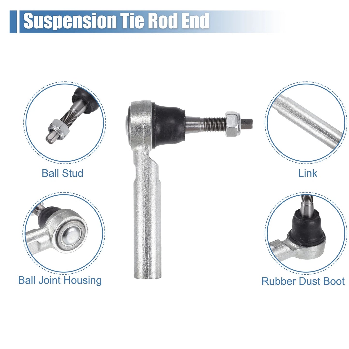 Front Outer Tie Rod End Links for Cadillac Escalade, Chevrolet Tahoe