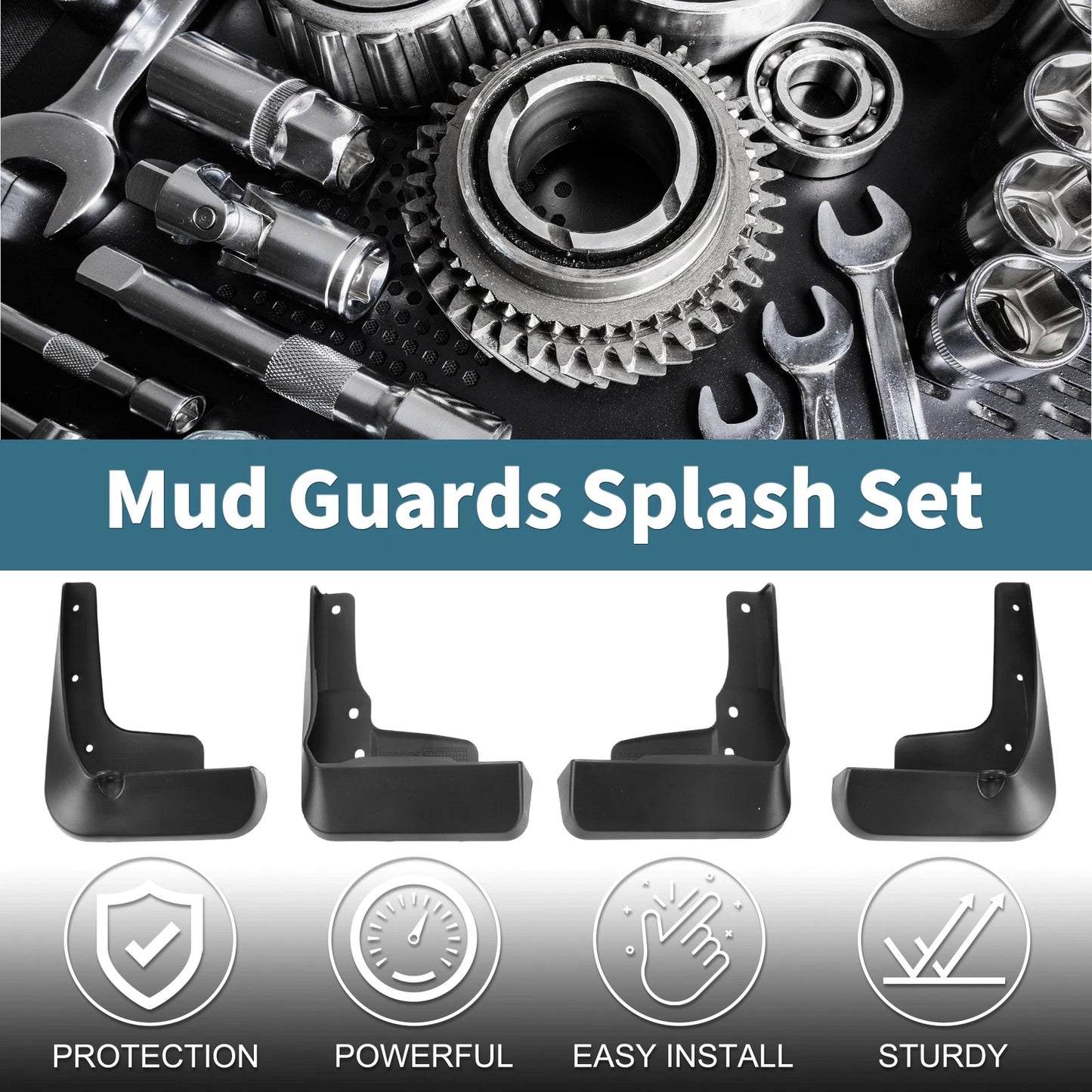 Mud Flaps Splash Guards 1 Set for Toyota Alphard (2022-2024)
