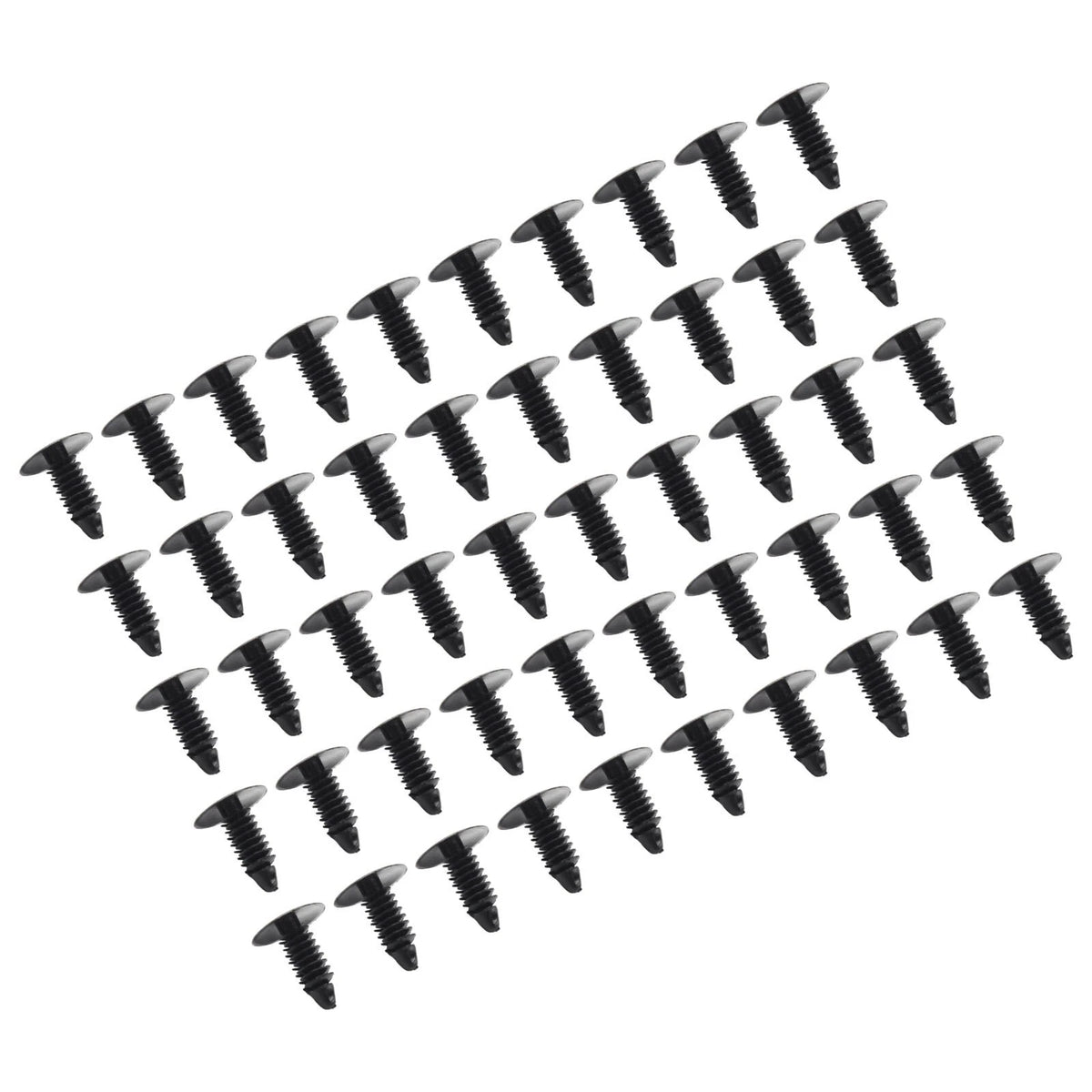 Rivet Screws 50Pcs Auto Plastic Black Fender Bumper Clips for Cars
