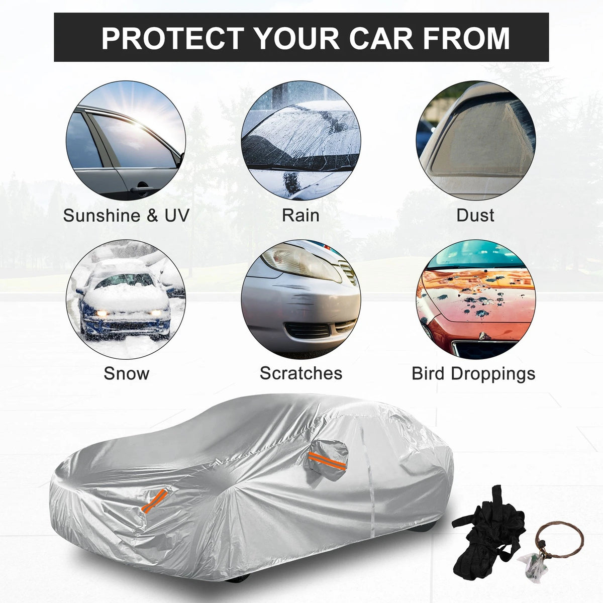 Car Cover for Tesla Model S Anti Scratch Waterproof Outdoor (2012-2023)