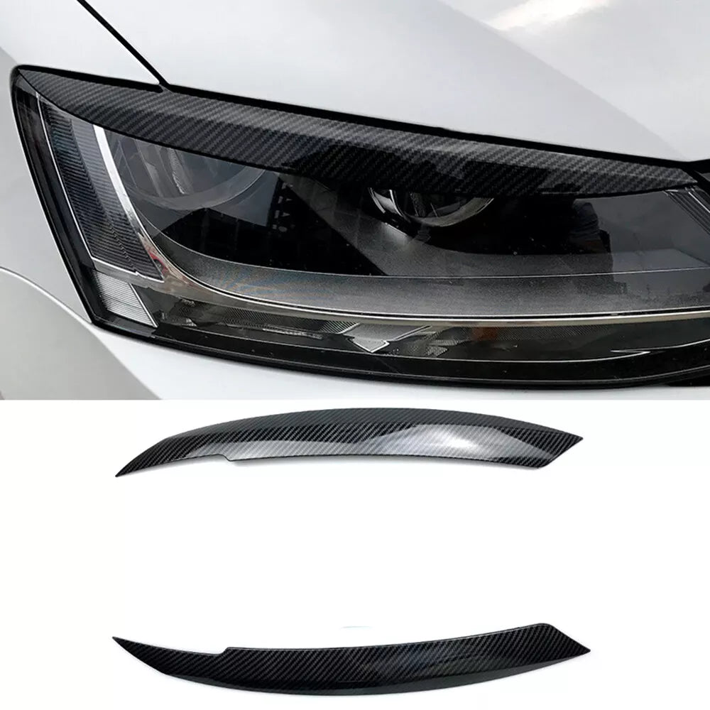 Headlight Eyelid Covers for VW Jetta MK6, Sagitar (2010-2018) Black 2 x
