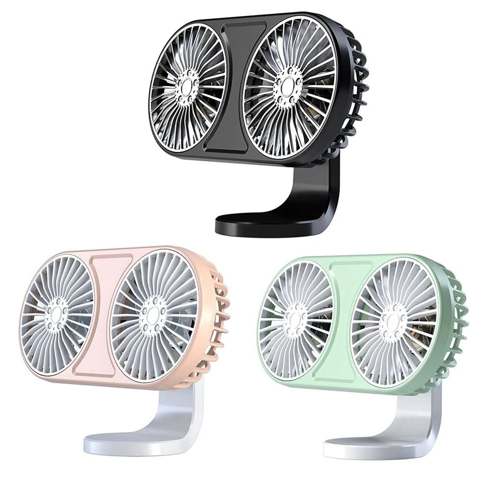 Dual Head USB Car Fan / 2 x / Dual Head USB Car Fan for Vehicles