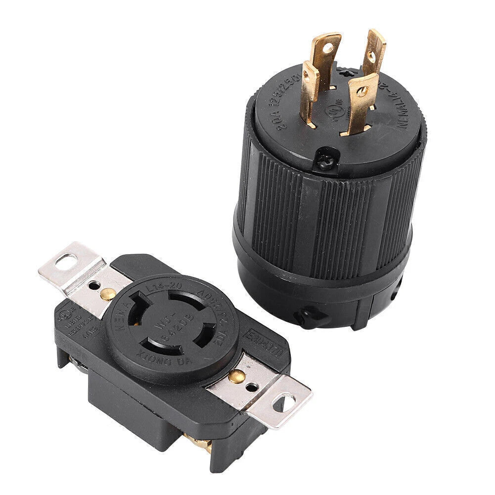 20A 125/250V NEMA L14-20P L14-20R Plug Connector for Generator Cord Assembly