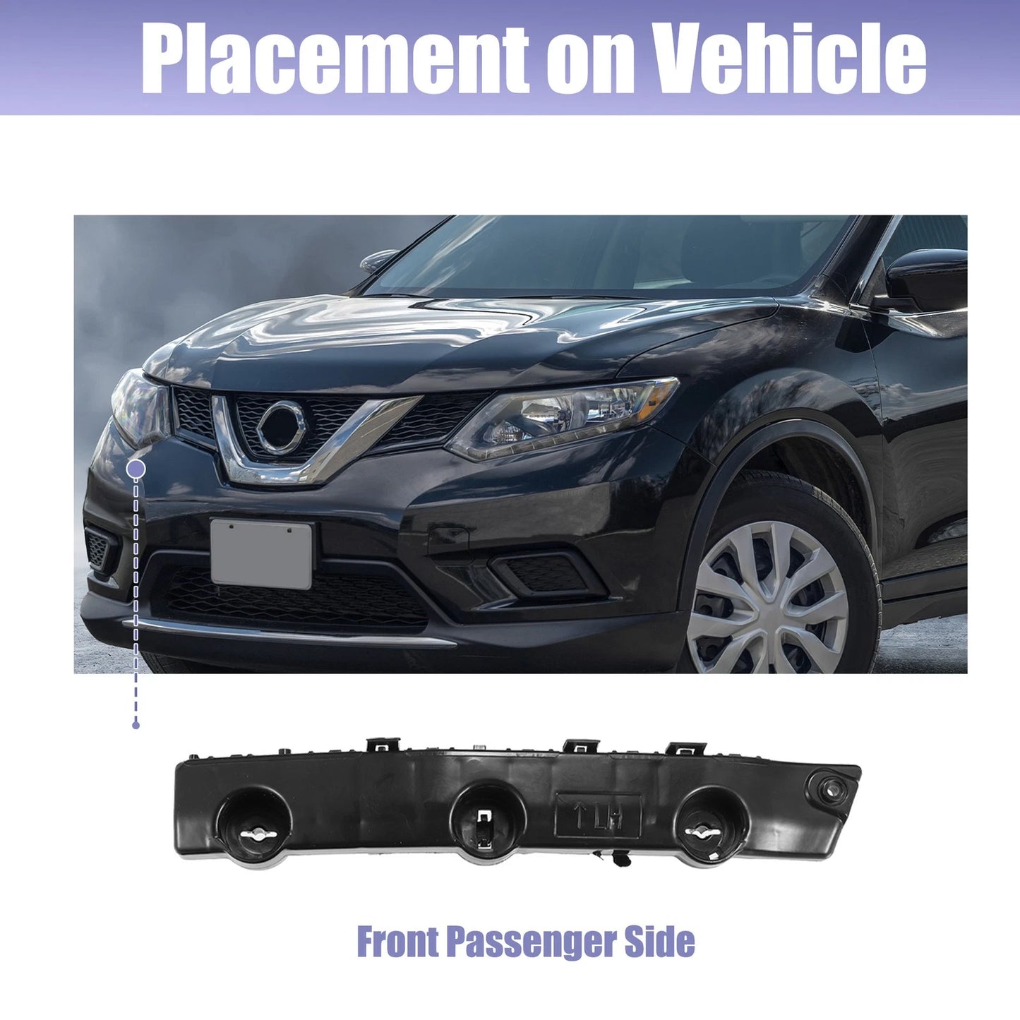 Front Left Bumper Mounting Bracket for Nissan Rogue (2014-2016)