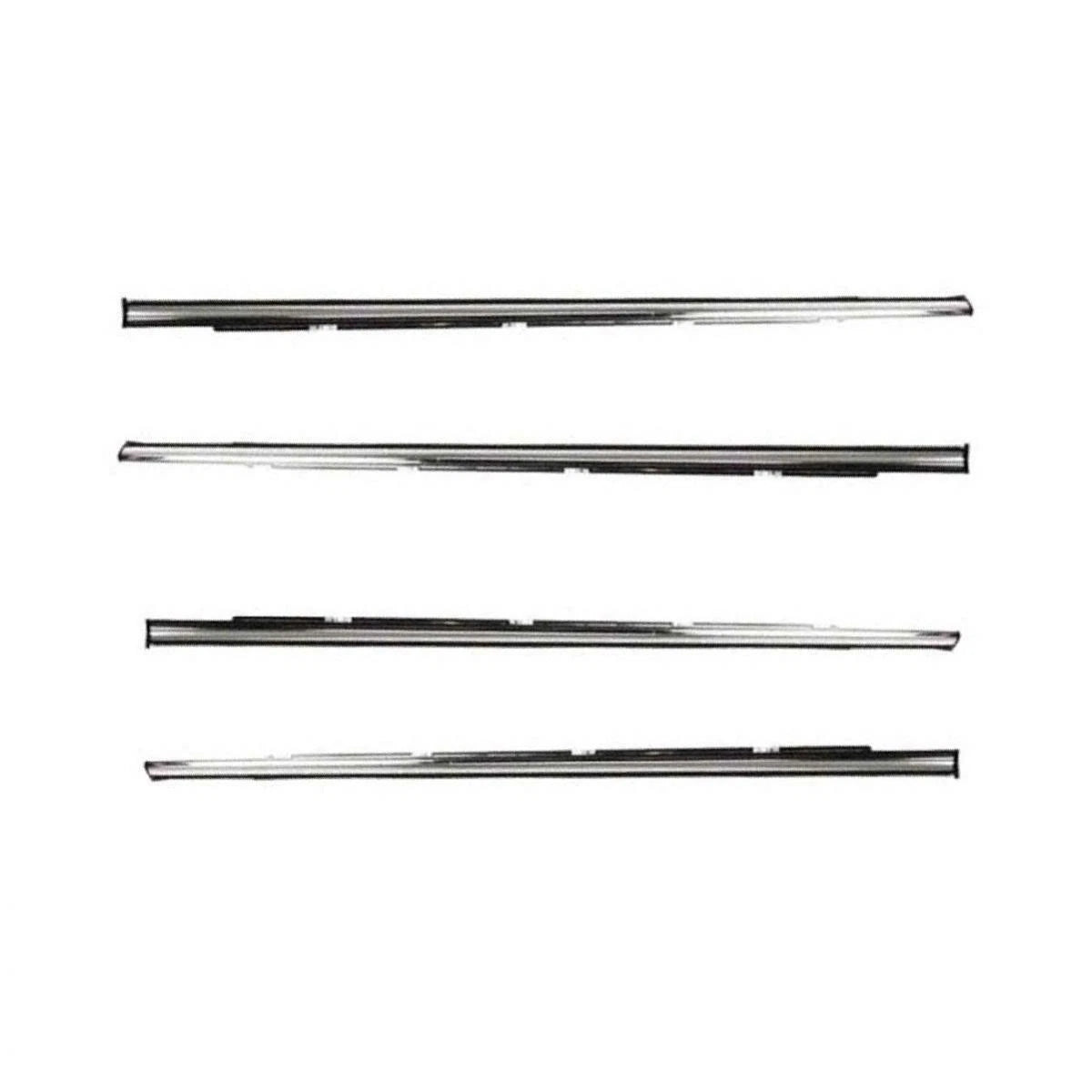 Weatherstrip Door Belt Chrome Set 4 Fits Honda Civic EG 4D Sedan 1992-95 D06