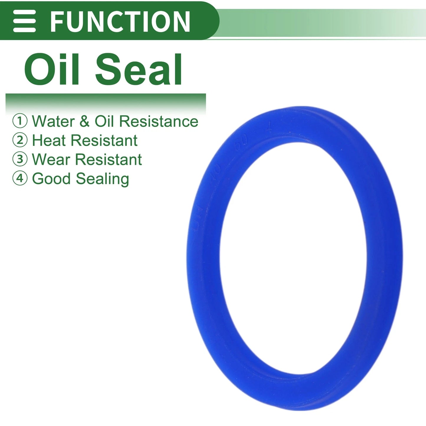 Oil Seal / 40x50x4mm / Rotary Shaft Seal TPU Blue 5 Pcs for MakeModel