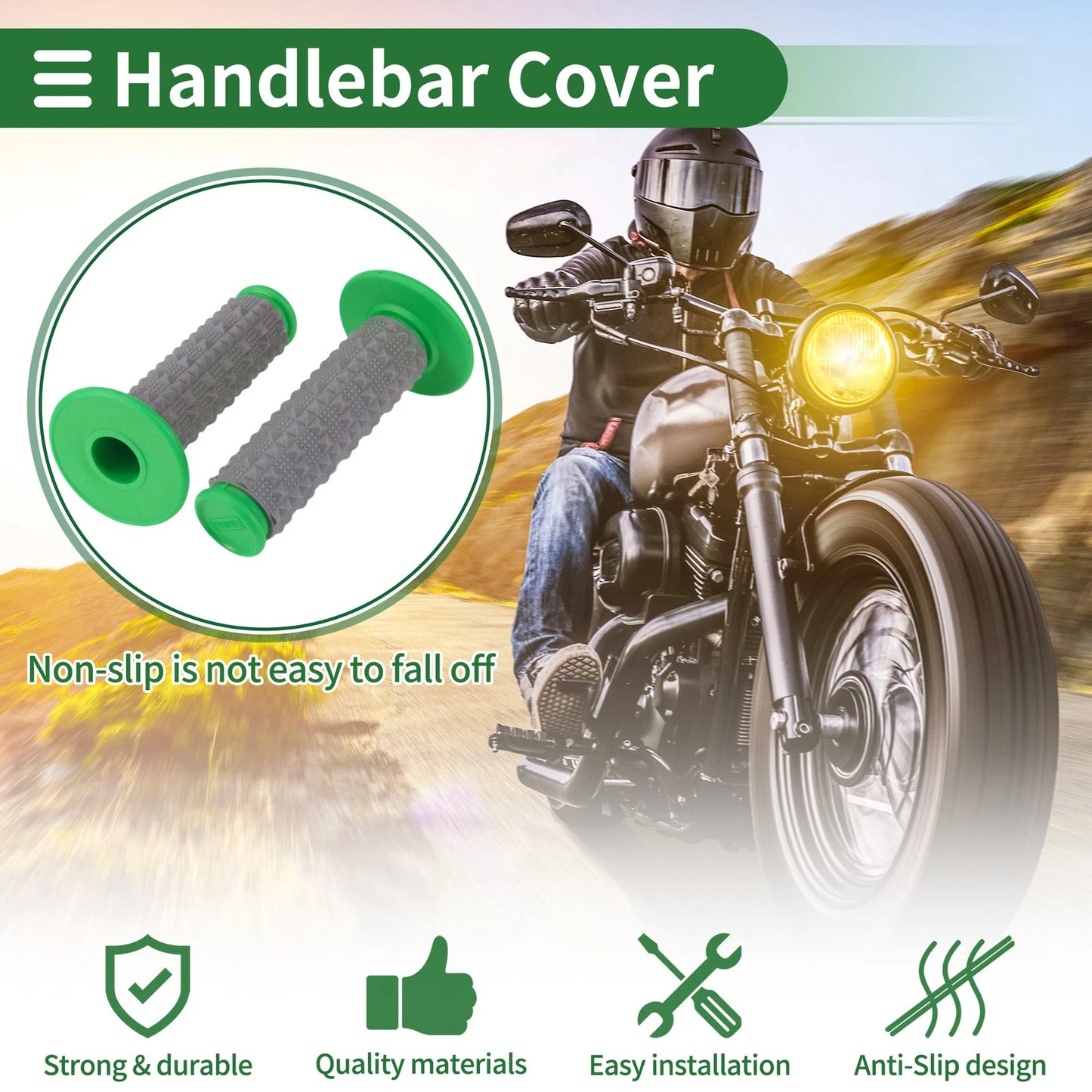 Grips Cover Kit 7/8" 22mm Motorcycle Hand Grips for Motorcycle