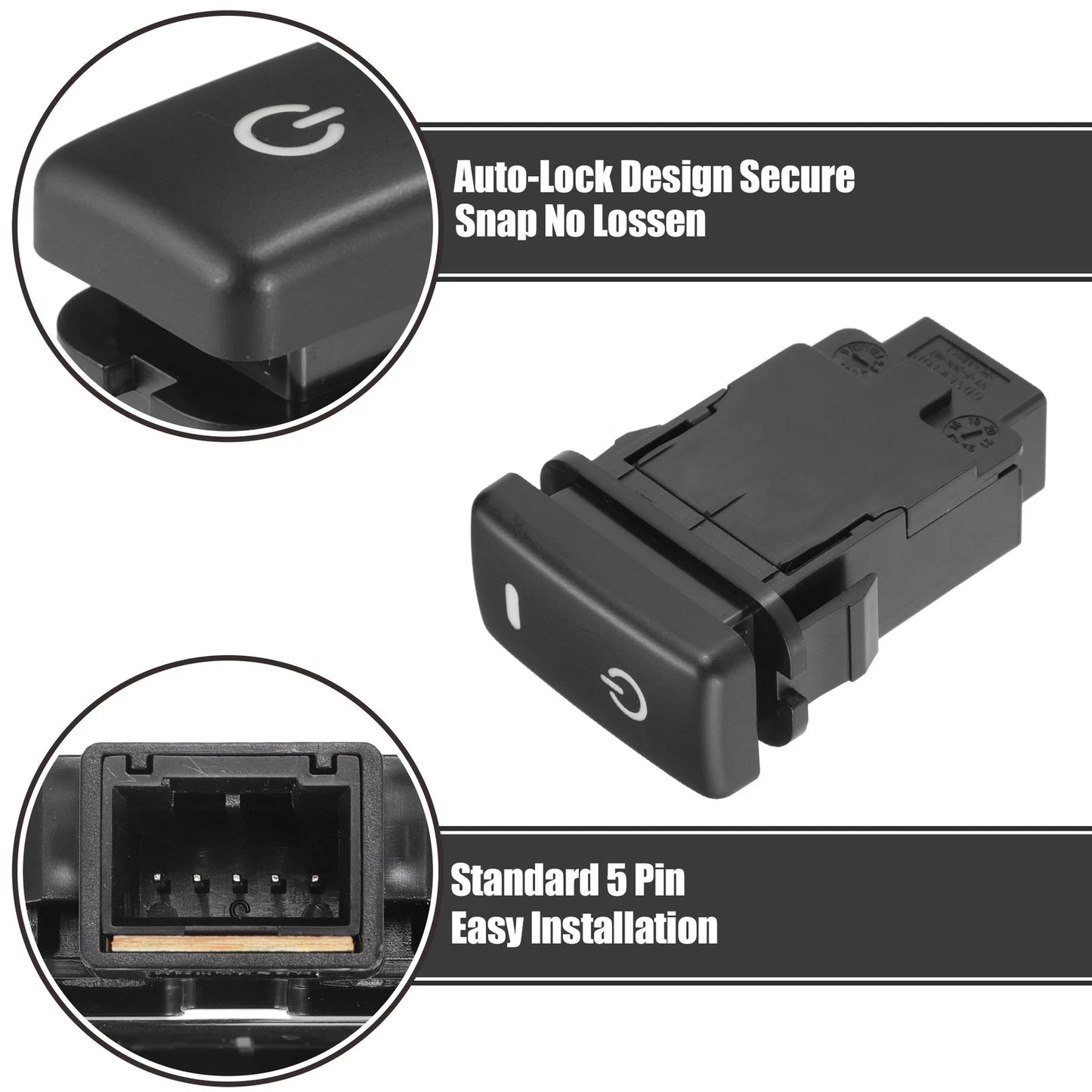 Hole Expansion Port Power Switch with Wire for Toyota Alphard (2015-2023)