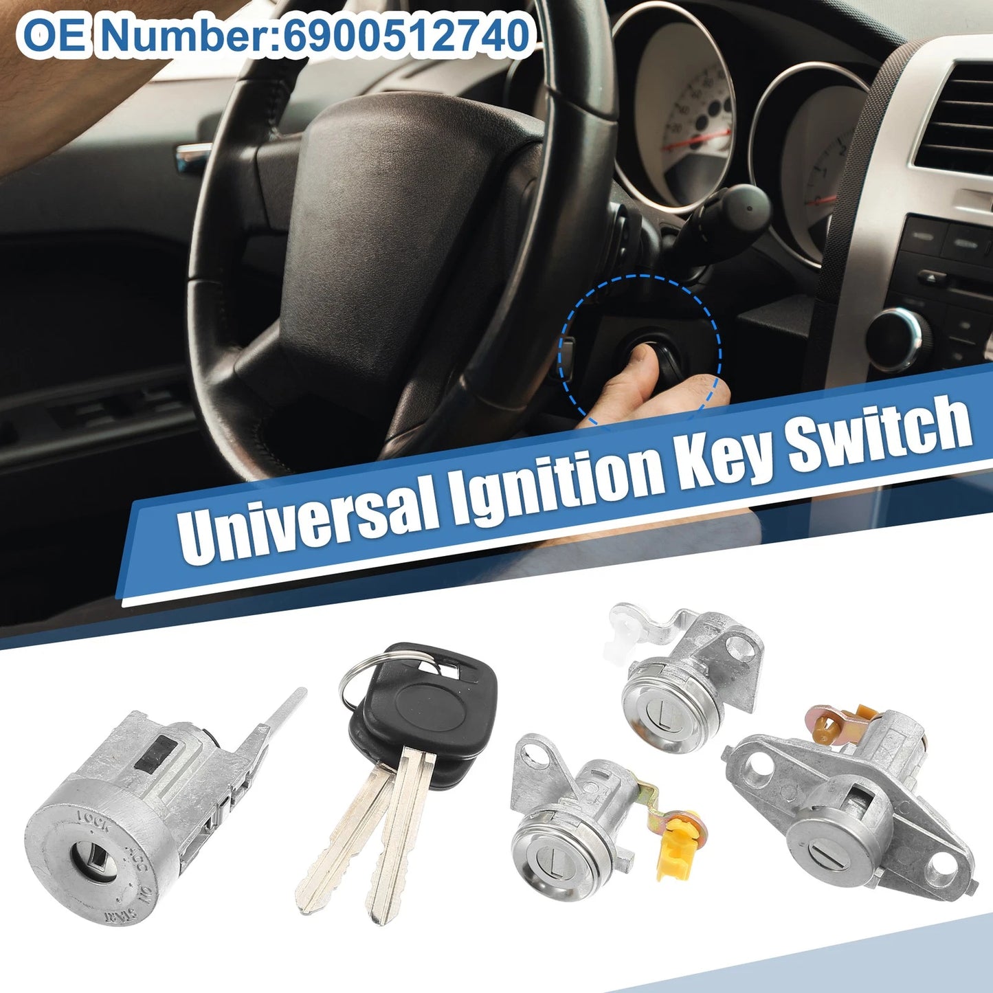 Ignition Switch Starter Set with Keys for Toyota Corolla (2003-2008)