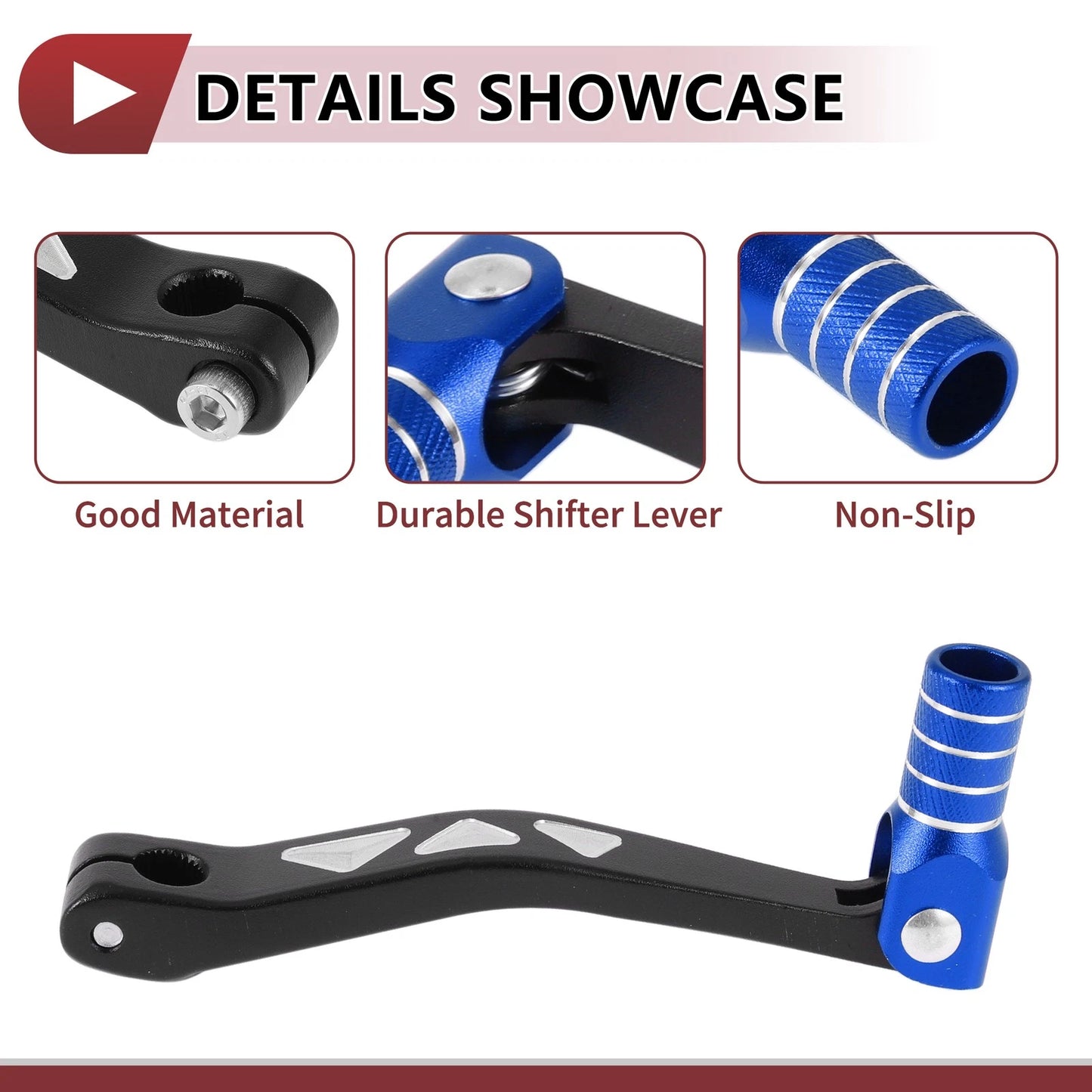 Folding Gear Shifter Levers for Yamaha TTR 50cc Black Lever Blue Head