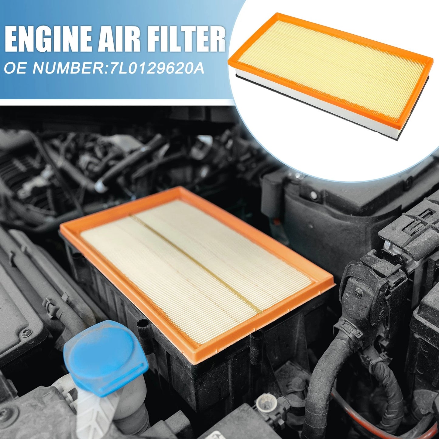 2x Engine Air Filter for Audi Q7 (2007-2015) VW Touareg Porsche Cayenne