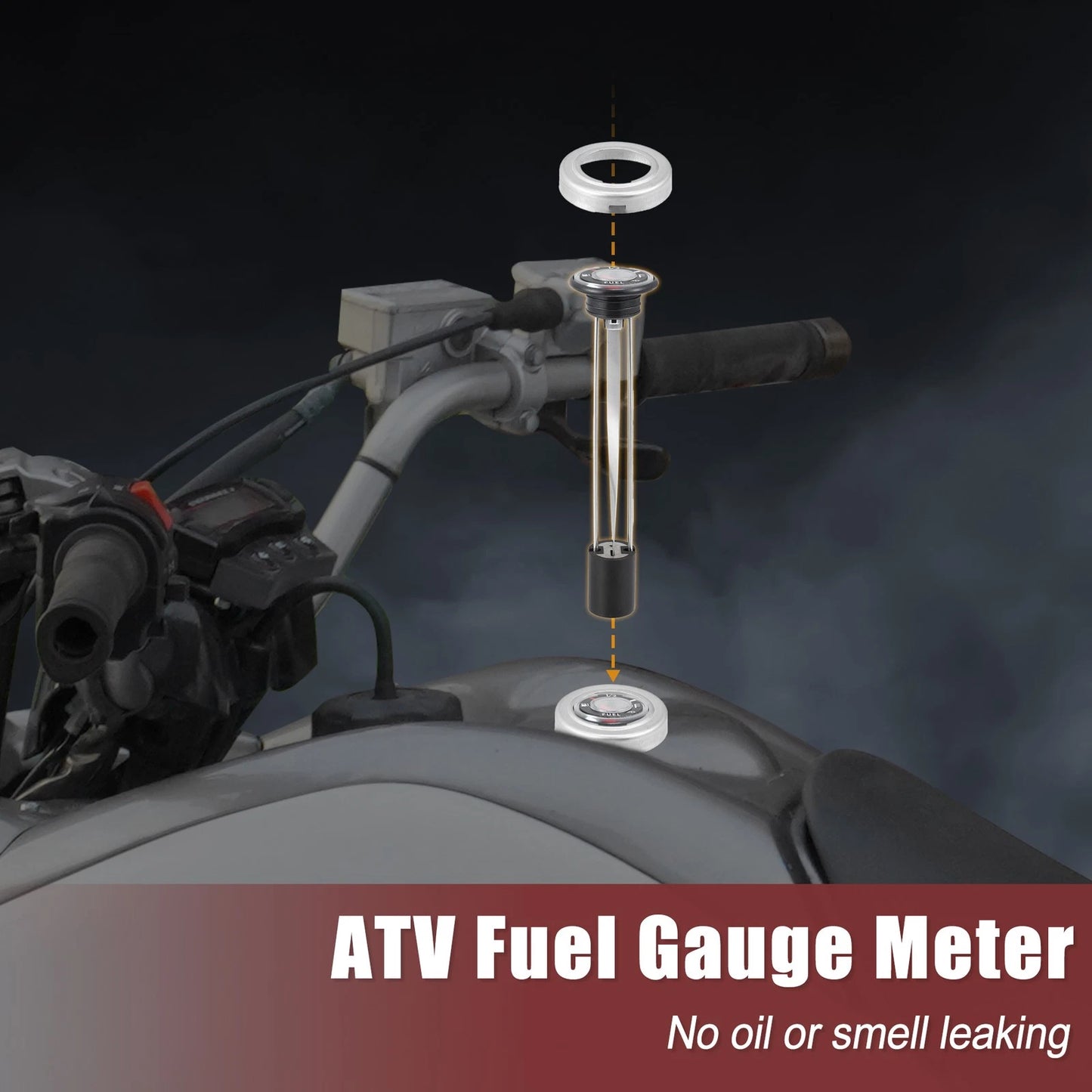 Fuel Gas Tank Level Gauge Meter w/ Cap for Kawasaki Bayou Prairie