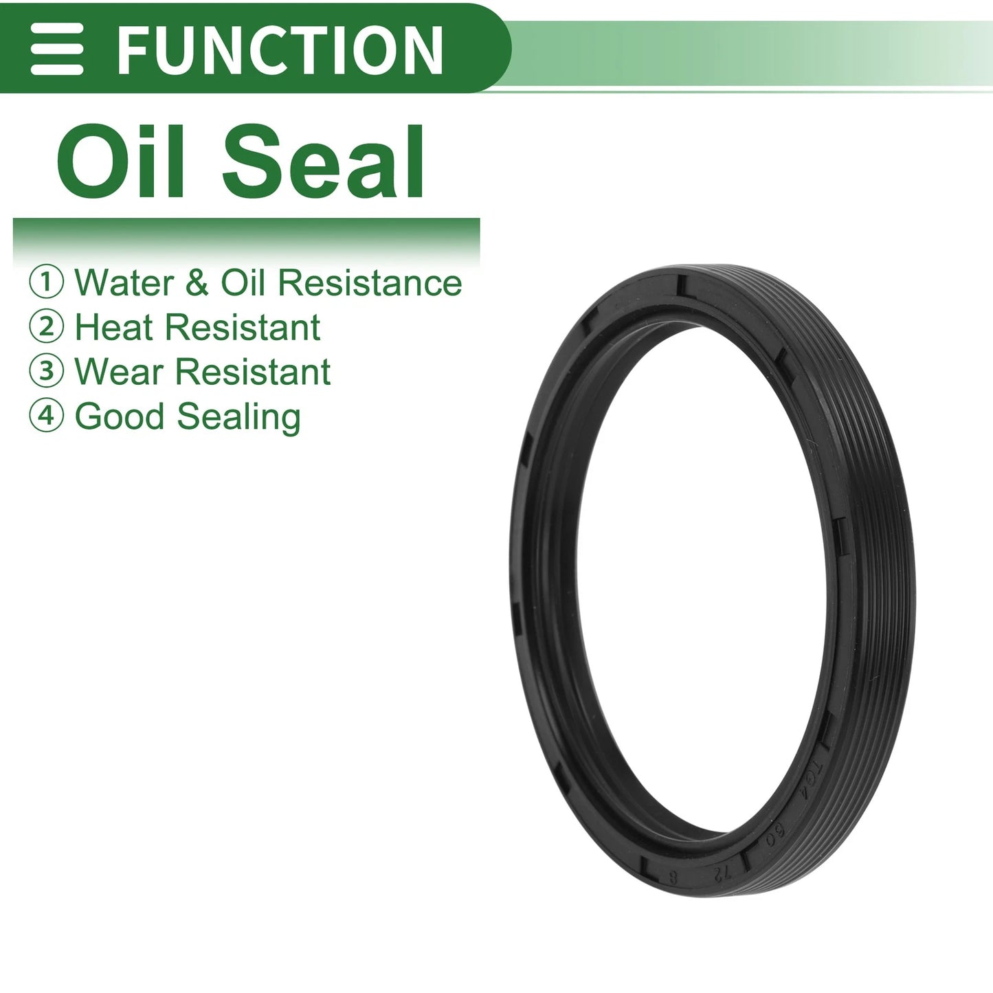 Oil Seal / 60x72x8mm / Seal Ring Rotary Shaft NBR Black for Make Model