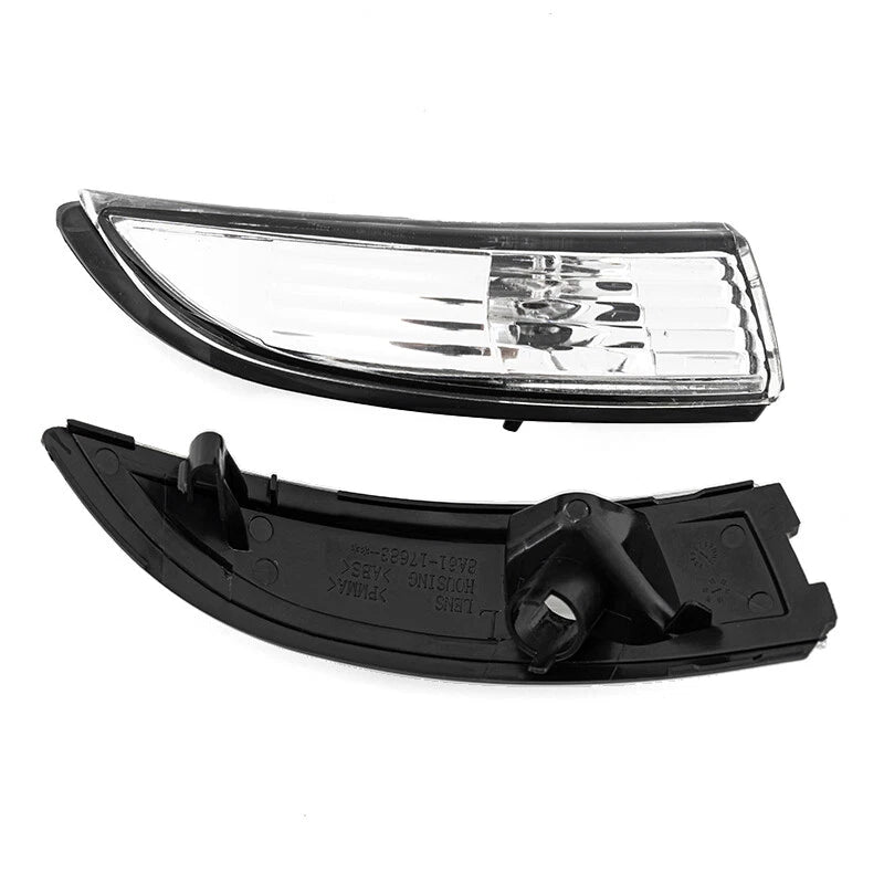 Side Wing Mirror Indicator Light Lens Cover Pair for Ford Fiesta (2008-2017)