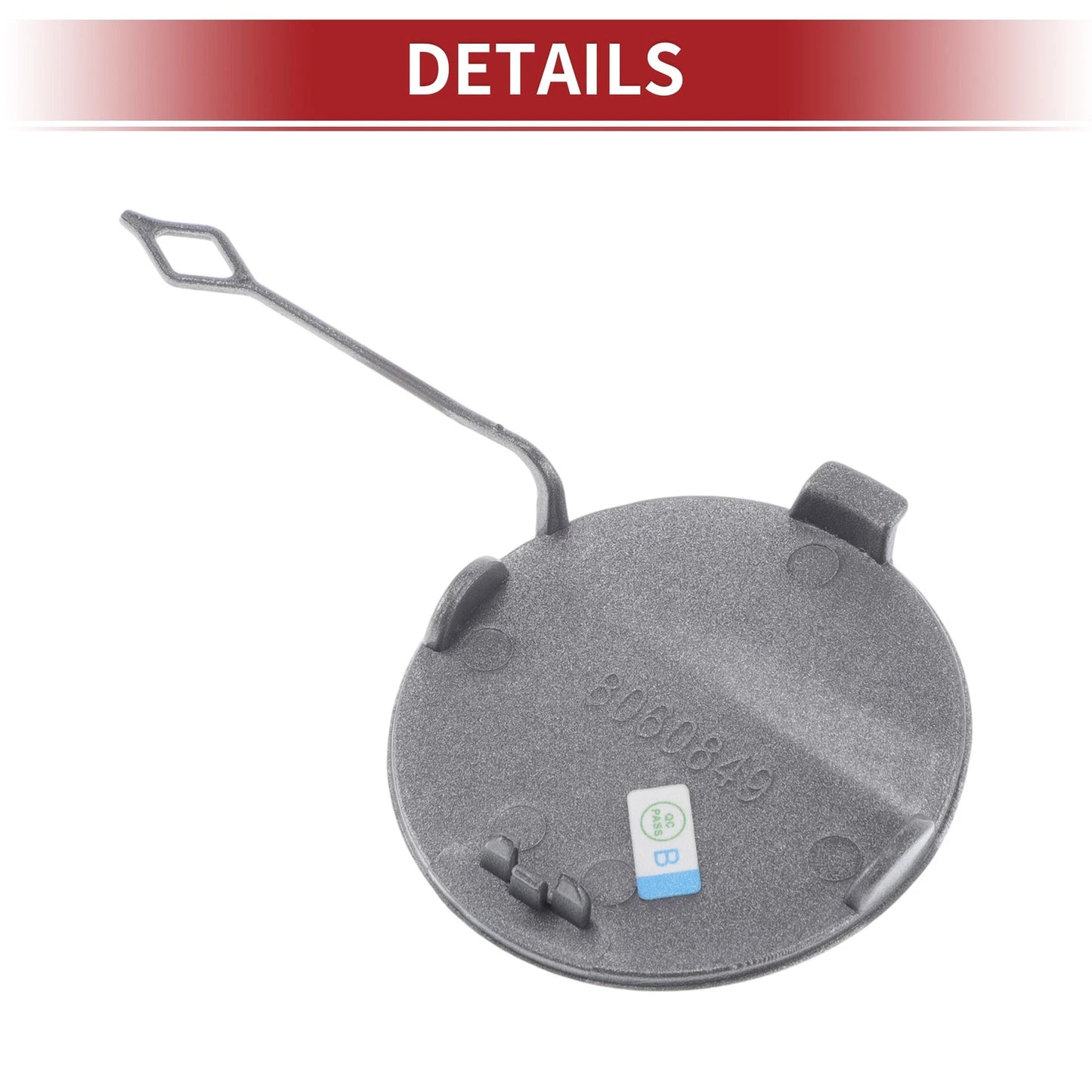 Rear Tow Hook Cover for BMW 428i (2014-2016) Silver Tone