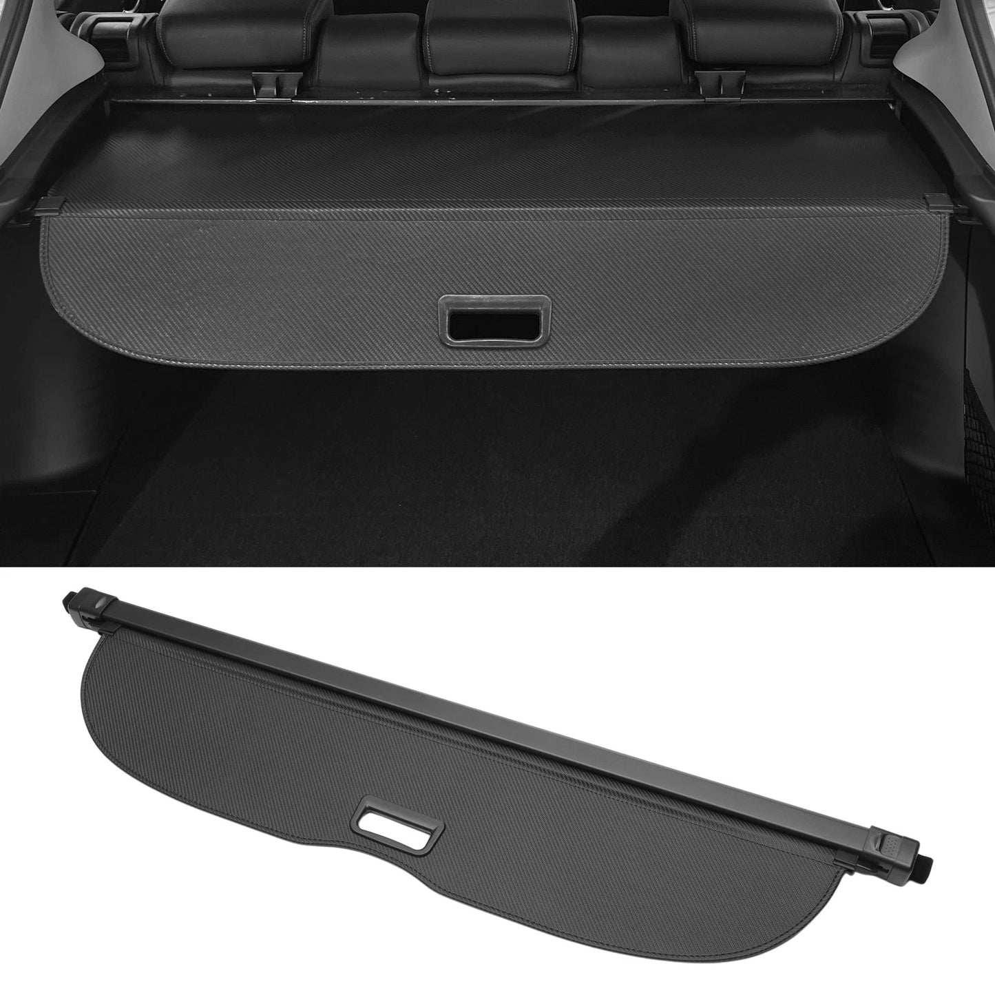 Car Trunk Retractable Cargo Cover for INFINITI QX50 (2014-2017) Black Carbon Fiber