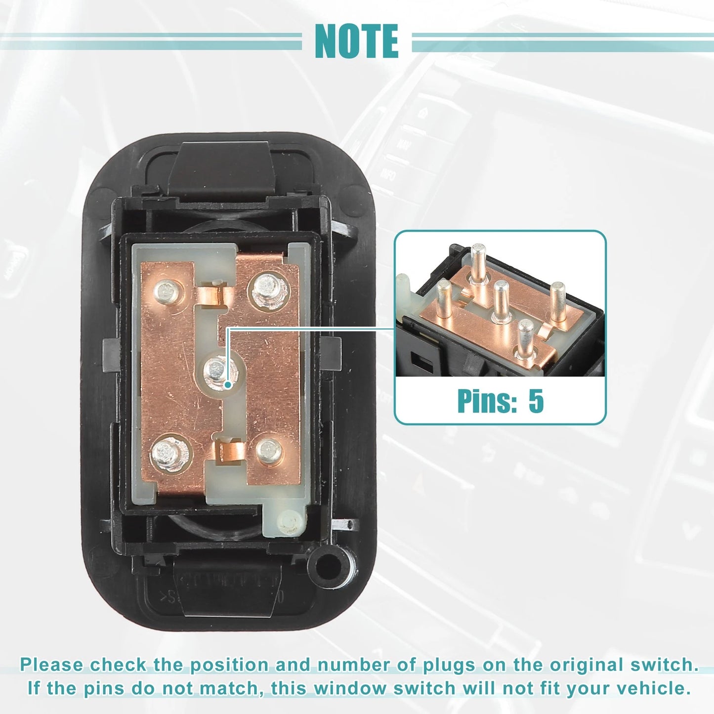 Passenger Side Power Window Switch for Ford Ranger (1995-2007)