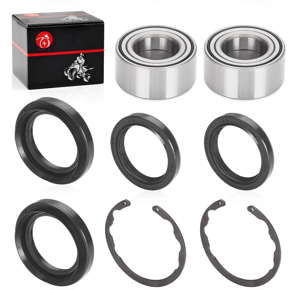 Front Wheel Bearings Seals Kit / Kawasaki Bayou 300 400 (1987–1998)