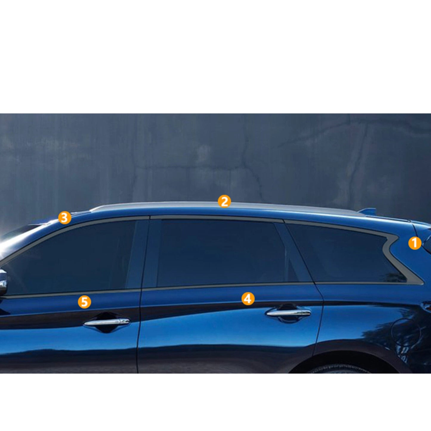 10 x Window Moulding Strips for Infiniti QX60 (2014-2020) Black
