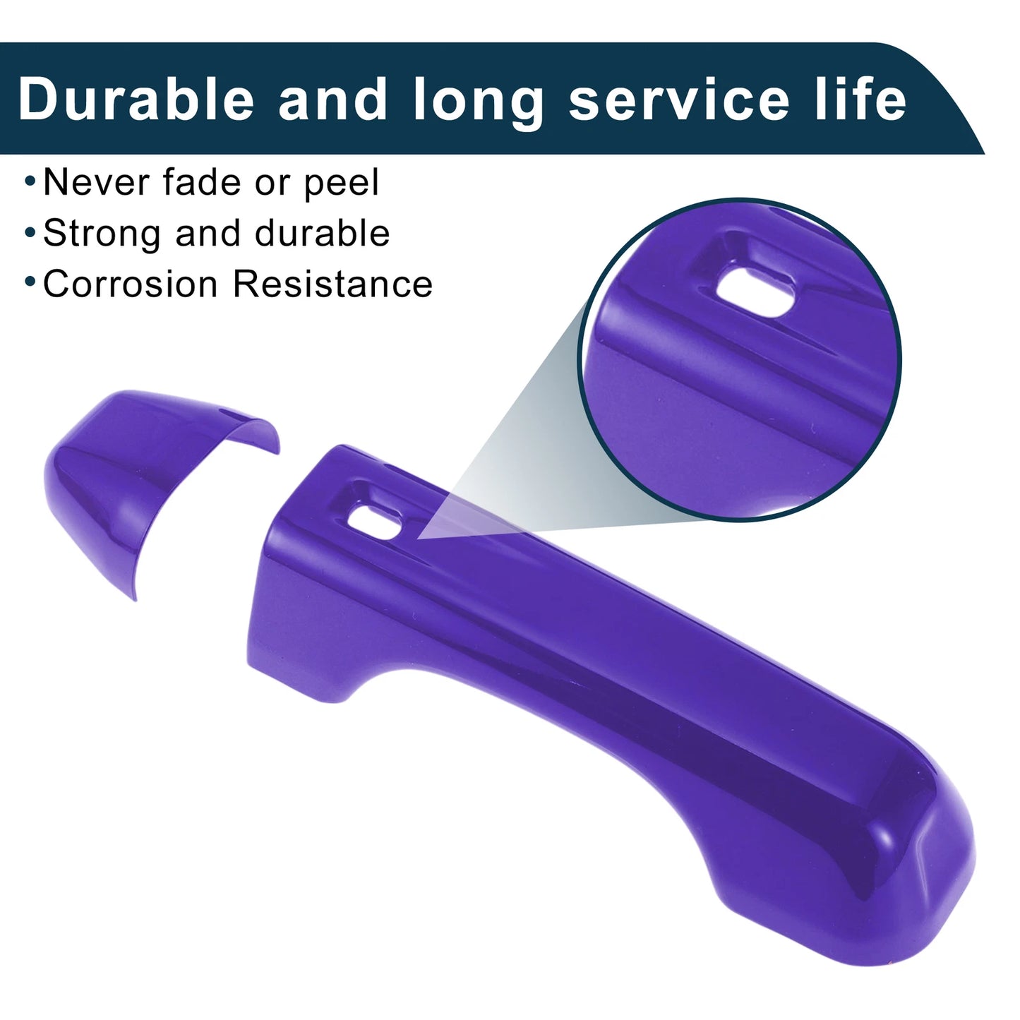 Door Handle Cover Trim for Jeep Wrangler JL (2018-2023) - Purple 1 Set