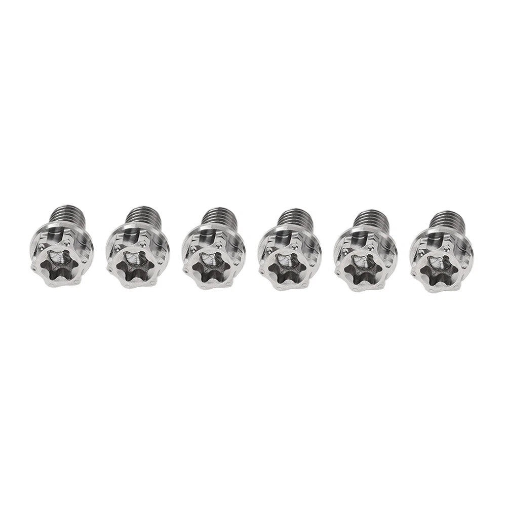 6pcs M6x35mm Titanium Torx Head Flange Screws for Motorcycle Bike Bicycle