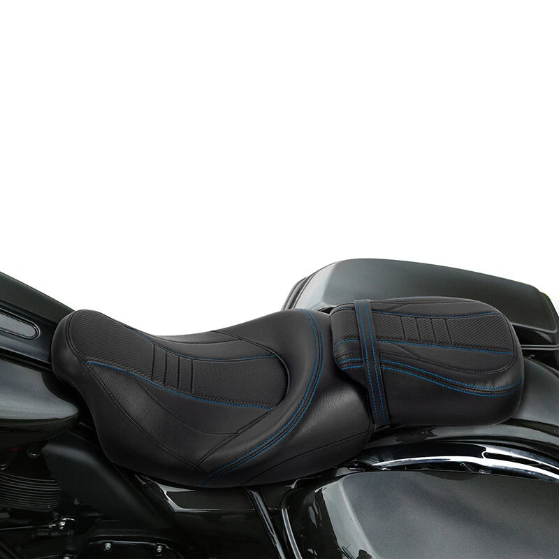 Black Driver Passenger Seat for Harley CVO Street Electra Glide (2009-2023)