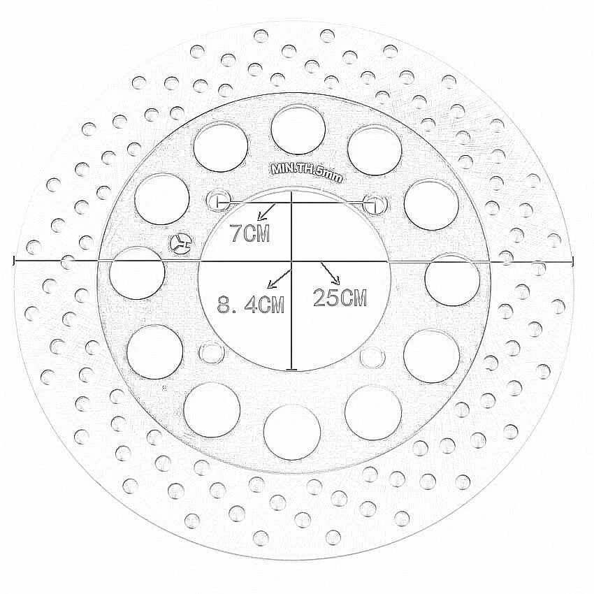 Rear Brake Disc for Suzuki GSX750 GSF250 GSF400 Bandit (1991-2006)