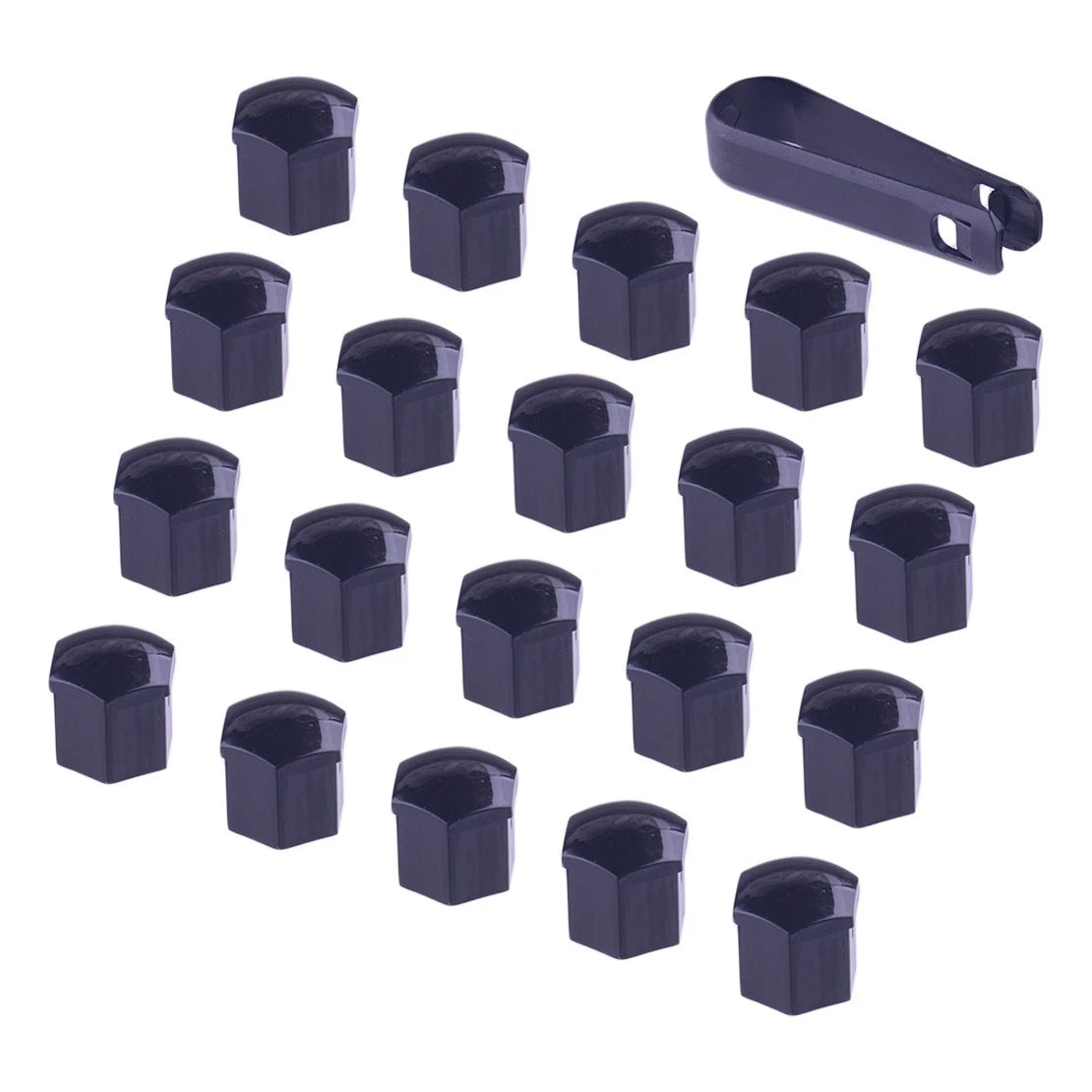 21mm Car Wheel Hub Screw Nut Lug Dust Cover Protectors (20 pcs)