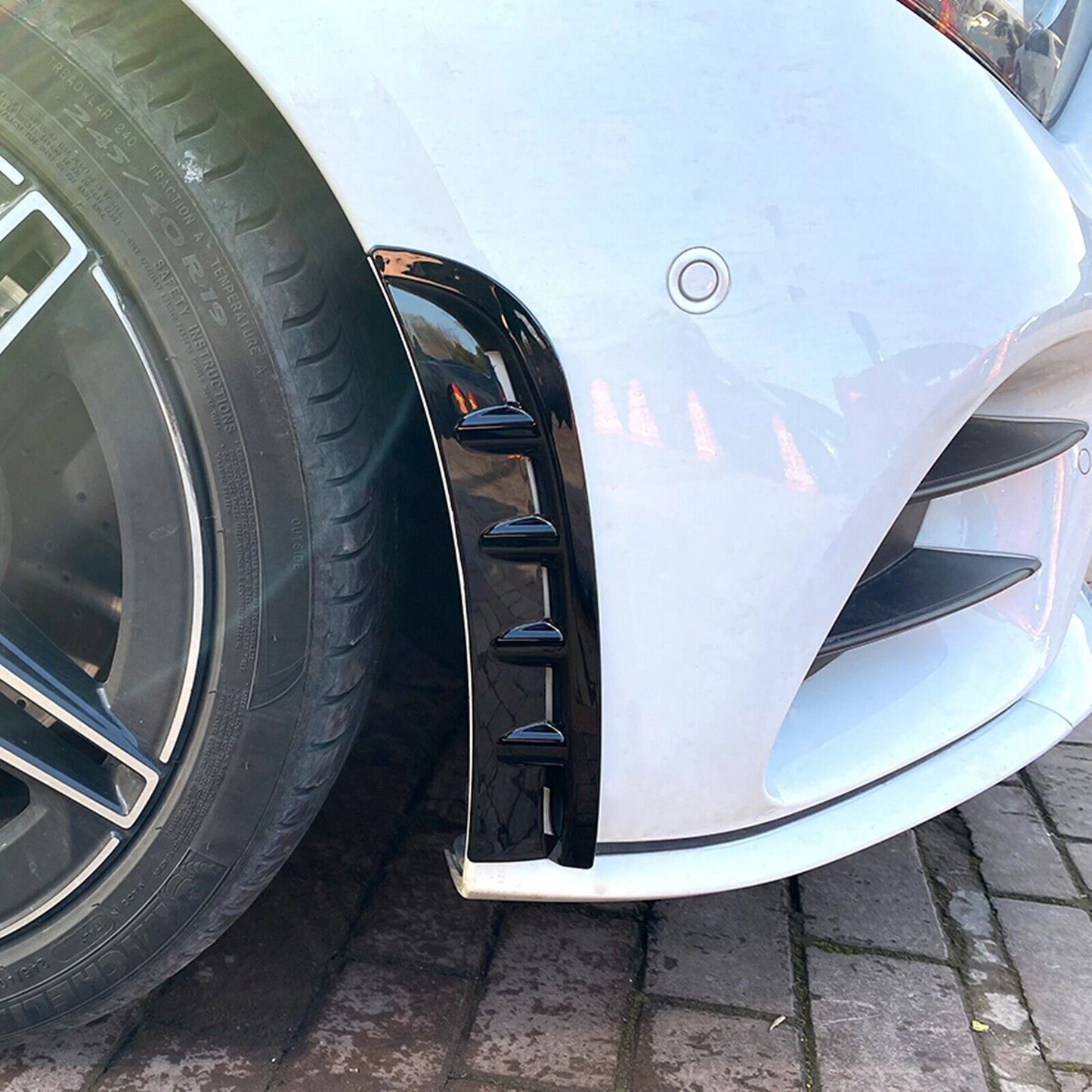 Gloss Black Front Air Vent Trim for Benz CLS260 C257 (2018-2022)
