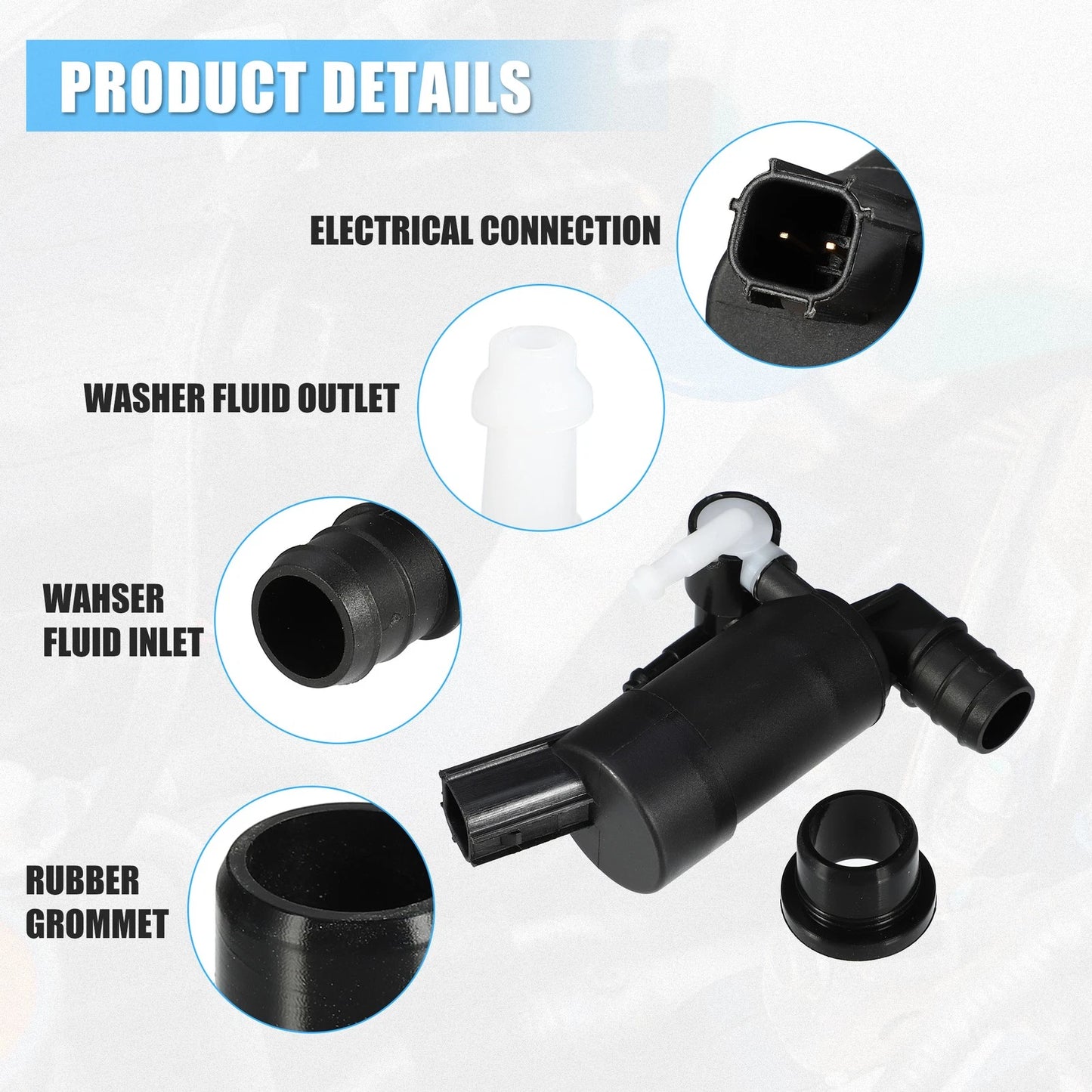 Windshield Washer Pump for Ford Focus (2012-2018)