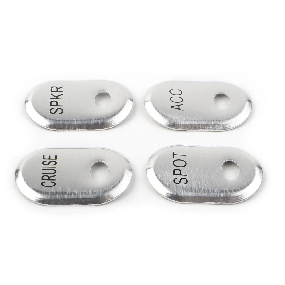Chrome Brushed Panel Switch Covers for Harley Touring Electra Glide Road Glide