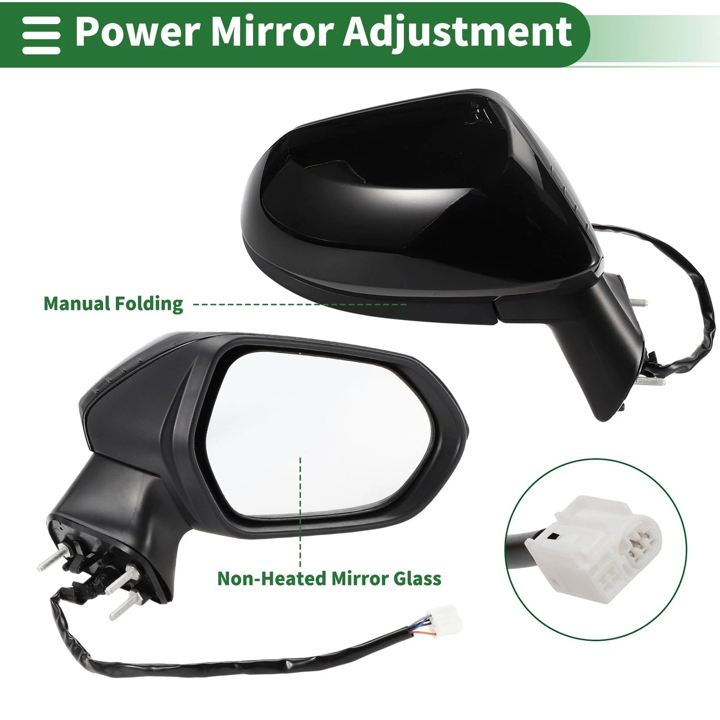 Right Side Door Mirror for Toyota Corolla (2014-2019)