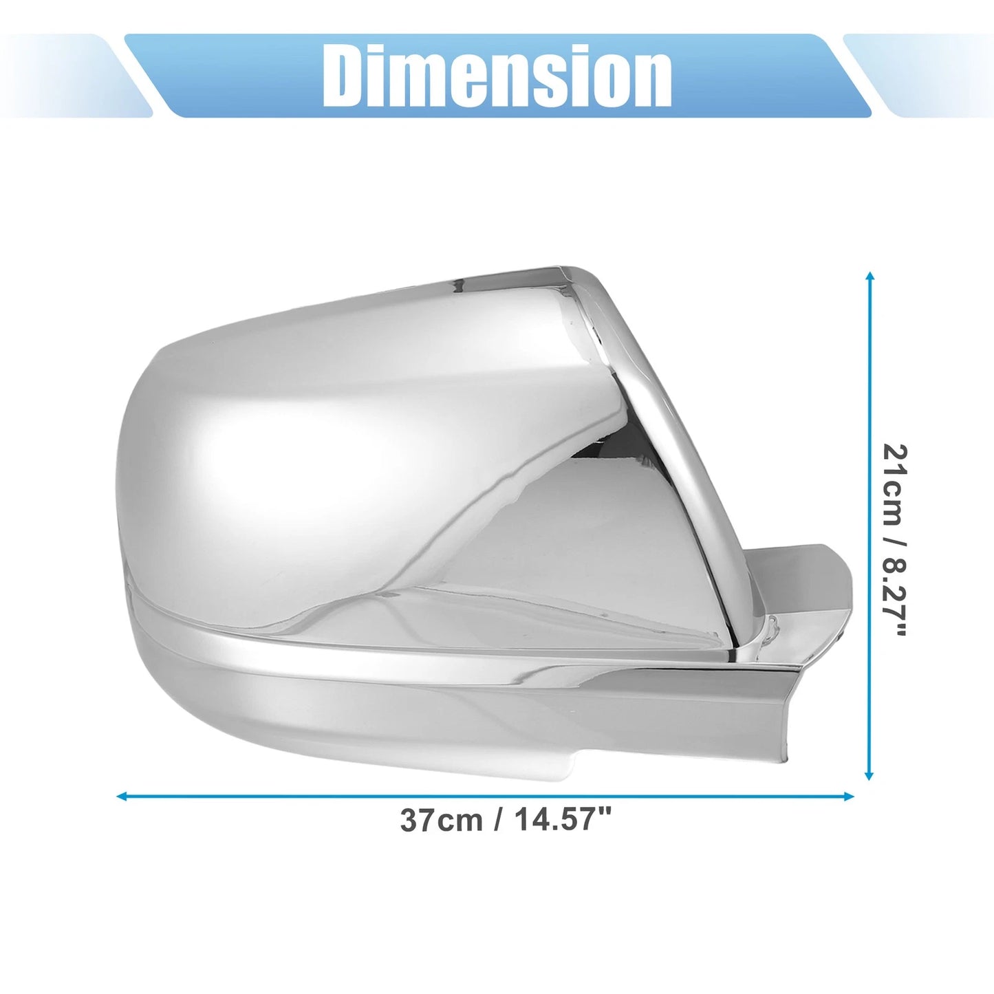 1 Pair Car Exterior Chrome Plated Full Mirror Cover for Toyota Tundra