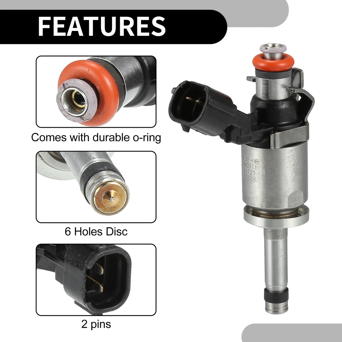 Fuel Injector for Ford Transit-150 2015-2022 3.5T - 6 x Black Injectors