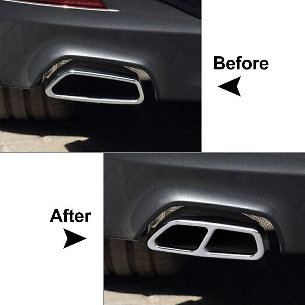 Exhaust Muffler Pipe Tip Tailpipe Cover Trim for BMW 5 Series G30 G31 (2018-2022)
