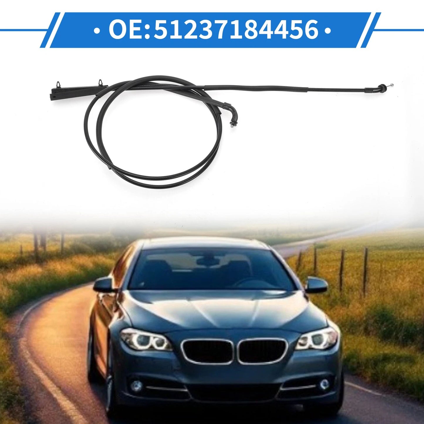 Hood Release Cable for BMW X5 E70 2007-2014 (2 x Cables)
