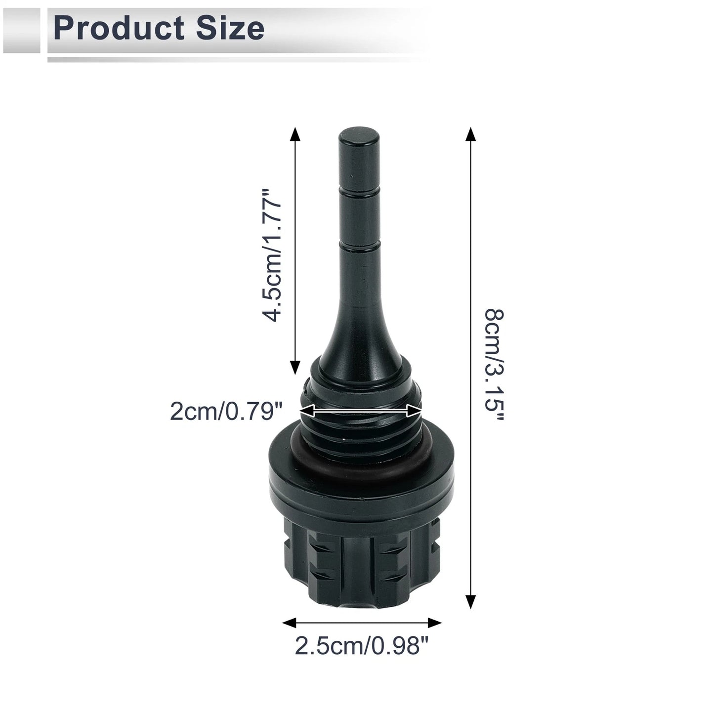 1 x Motorcycle Engine Oil Dipstick Cap Plug for Engine Crankcase Titanium Tone