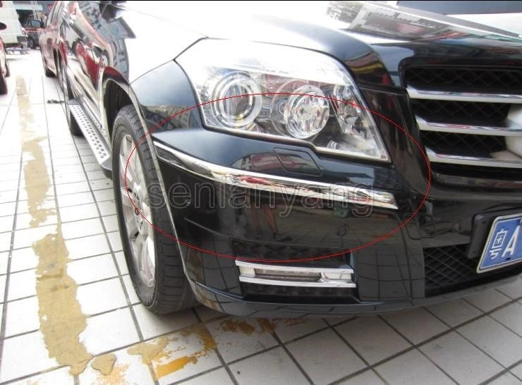 Front Grille Corner Protector Trim for Benz GLK 300 350 Class X204 (2010-2012)