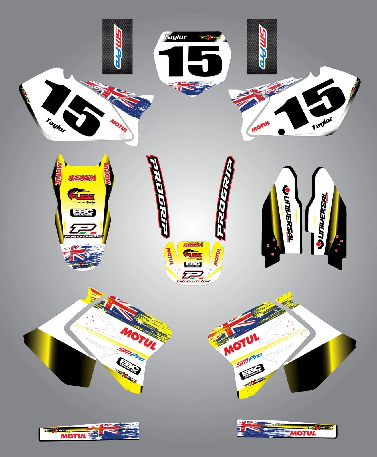 Custom Graphic Kit - AUSSIE PRIDE for Suzuki RM 125 250 (2001-2015)