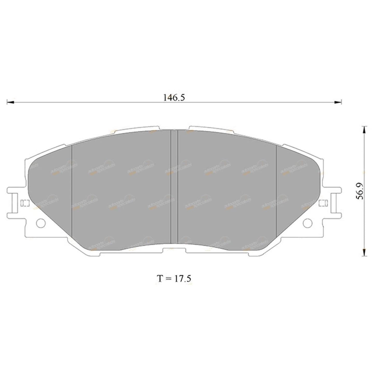 Front Disc Brake Pad Set for Toyota RAV4 (2013–2019)
