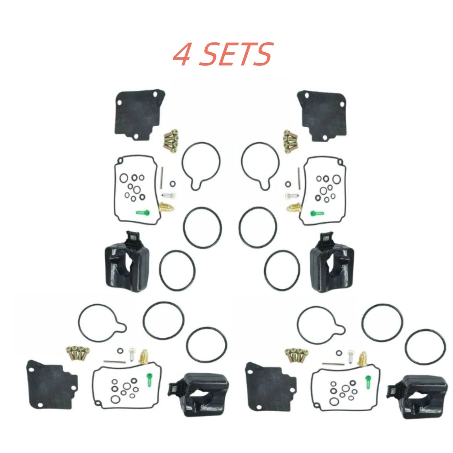 4Pack 75-100HP 4-Stroke Carb Kit w/Float for Yamaha F75/F100 67F Series