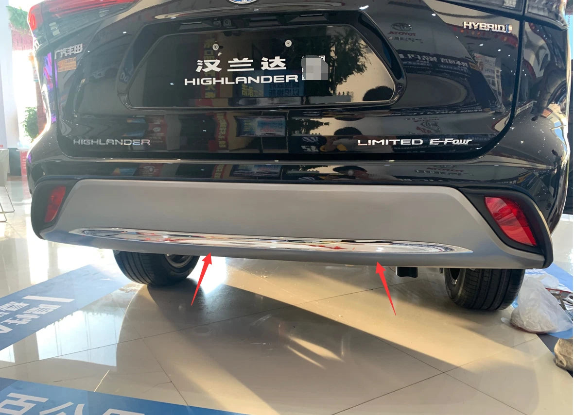 Rear Bottom Bumper Chrome Cover Trim for 2020-2023 Toyota Highlander