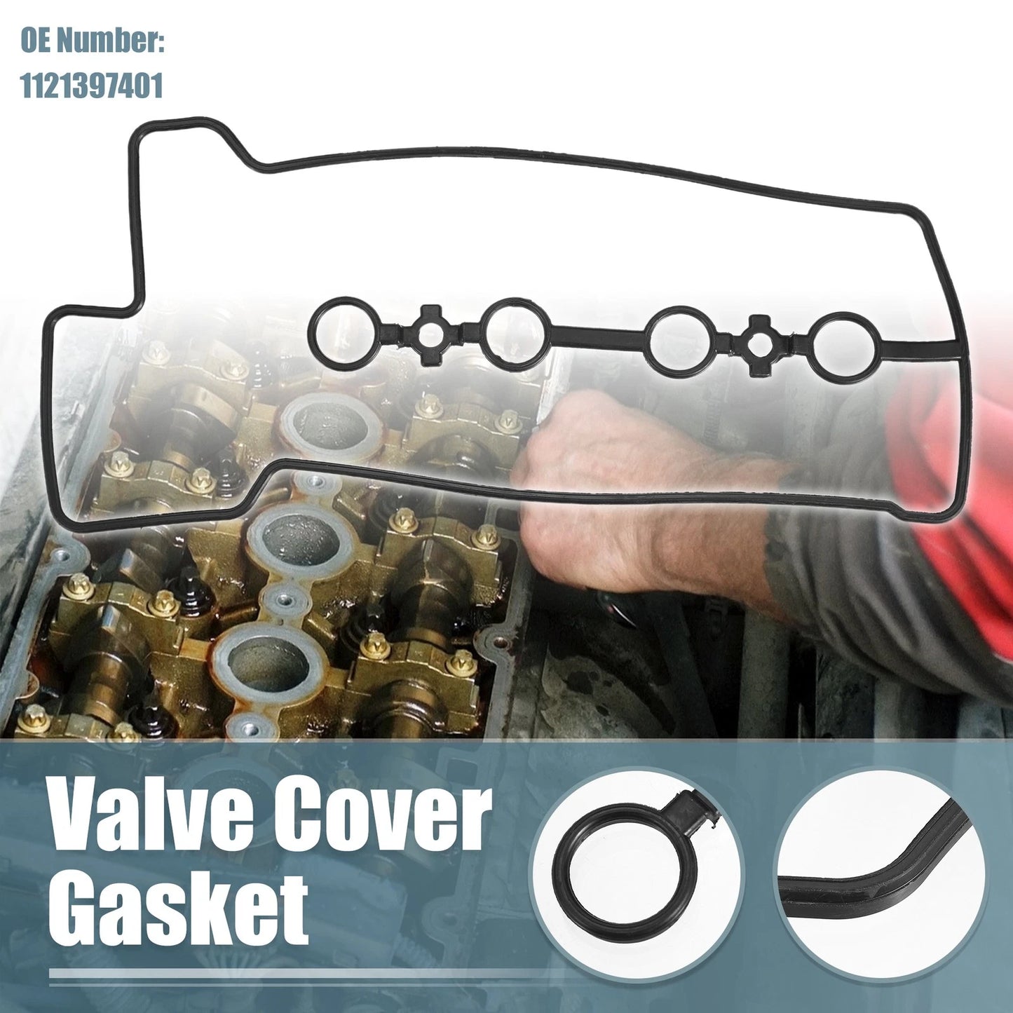 Engine Valve Cover Gaskets for Toyota Yaris 1.3L (2002-2012) Black