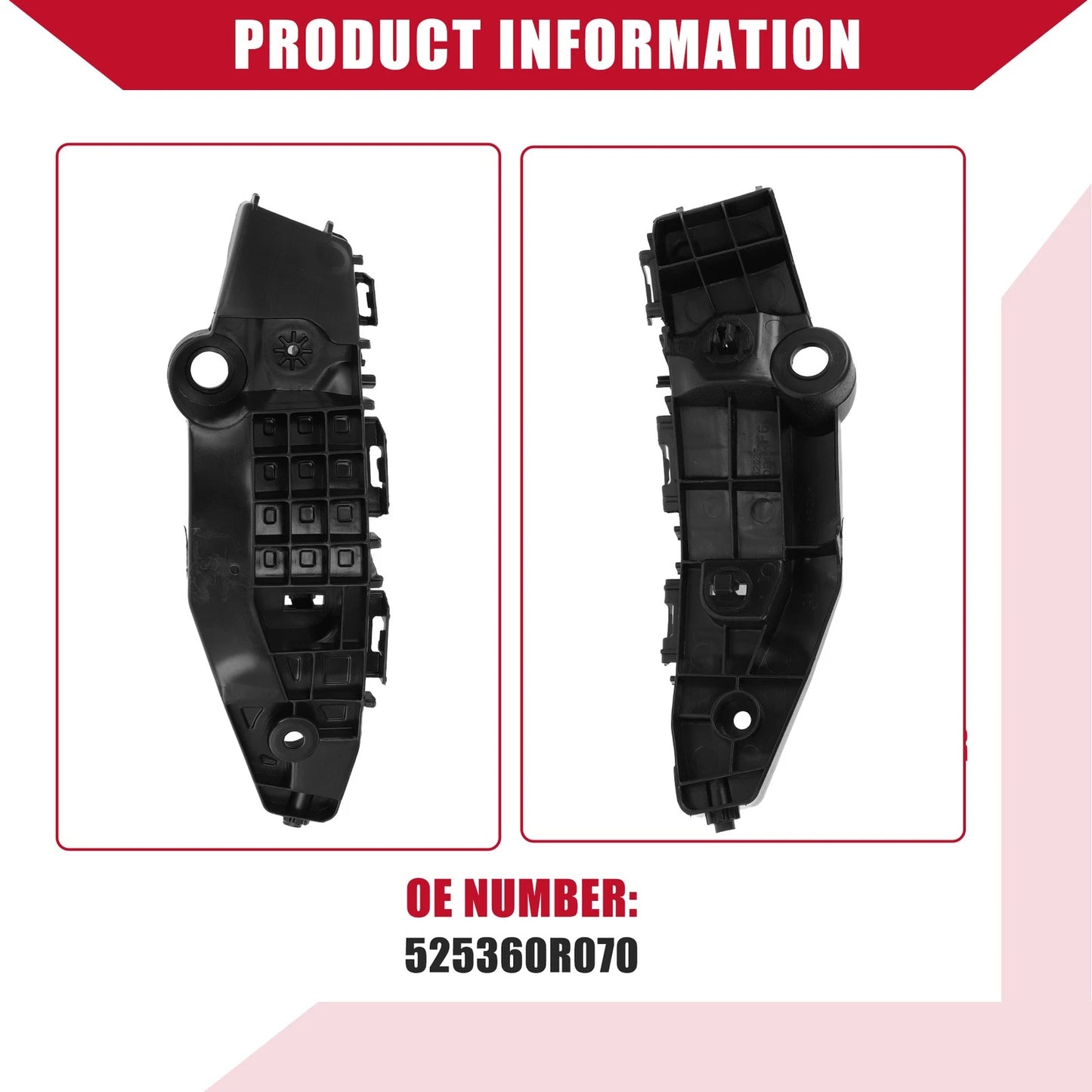 Front Left Bumper Bracket for Toyota RAV4 (2019-2021) Plastic Black