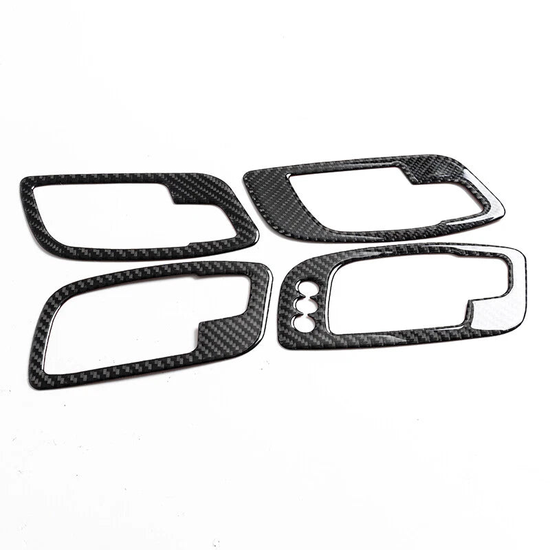 4 x Carbon Fiber Interior Door Handle Covers for Dodge Charger (2015-2022)