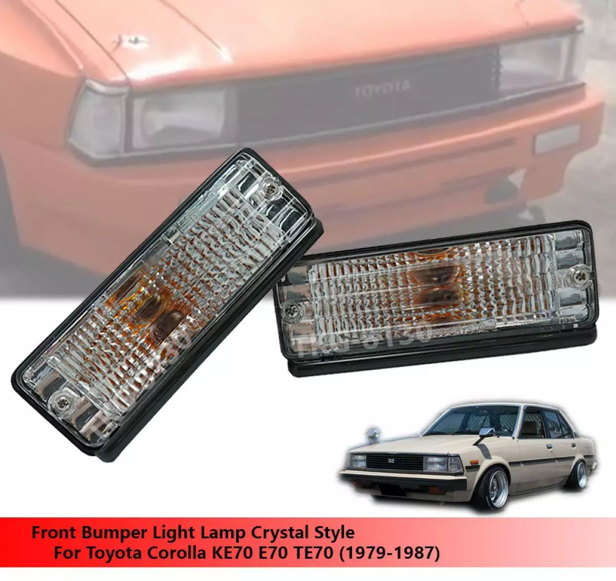 Front Bumper Light for Toyota Corolla KE70 E70 TE70 (1979-1987)