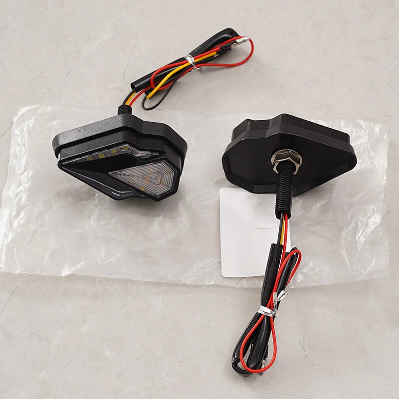 Yellow White LED Flush Mount Turn Signals for Motorcycle (12V)