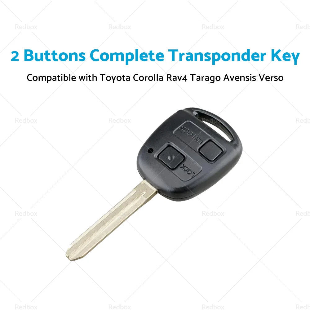 Remote Car Key Fob for Toyota Corolla, RAV4, Tarago, Avensis, Verso
