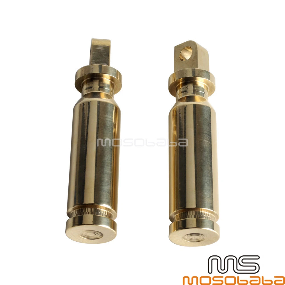 Brass Footpegs for Harley Dyna Sportster Softail Male-Mount